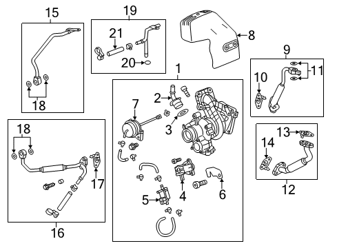 2015 Chevy Malibu Turbocharger & Components Diagram