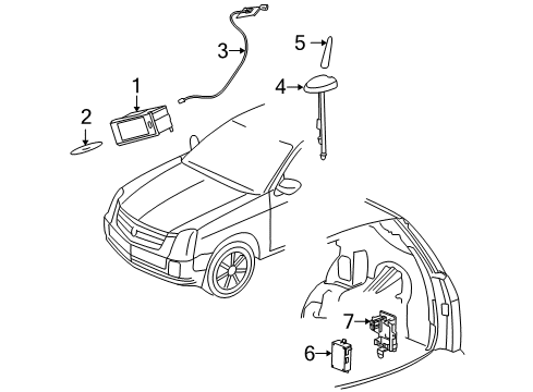 2009 Cadillac SRX Navigation System Diagram
