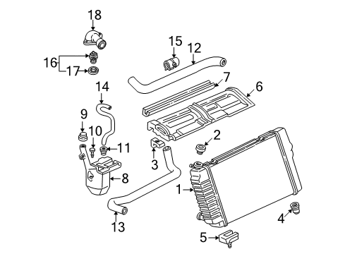 1995 Chevy Camaro Lower Hose Diagram for 10257067