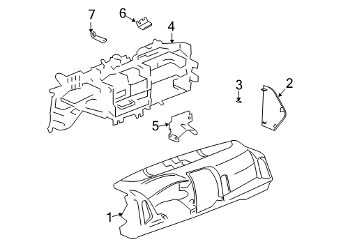 2005 Cadillac SRX Instrument Panel Diagram