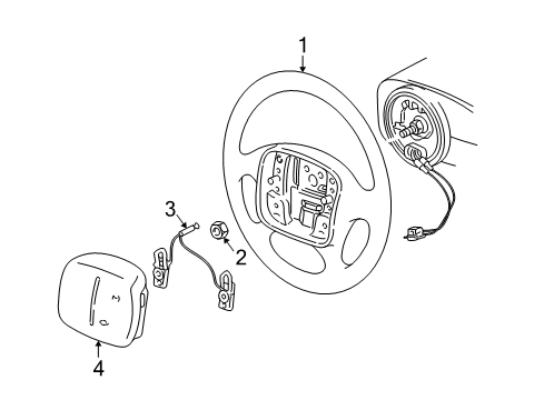2005 Chevy Venture Steering Wheel & Trim Diagram