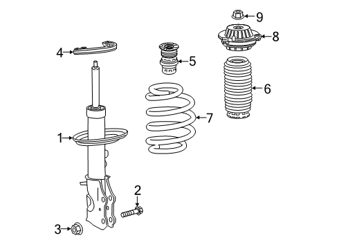 2024 GMC Acadia Struts & Components Diagram
