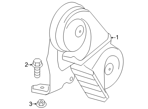 2025 GMC Terrain Horn, Horn Diagram for 85054221