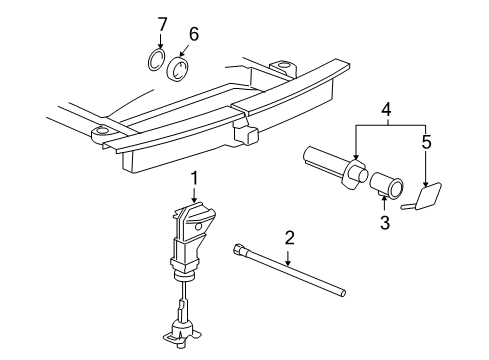 2009 Chevy Silverado 1500 Spare Tire Carrier Diagram 3 - Thumbnail