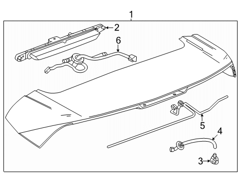 2024 Chevy Equinox EV Rear Spoiler Diagram