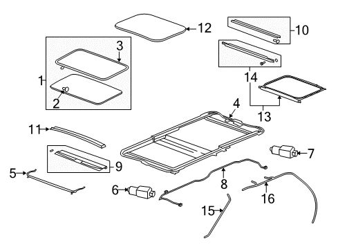 2009 Saturn Outlook Seal, Front Diagram for 20814007