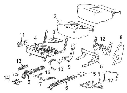 2022 Buick Enclave Seat Cushion Heater, Rear Diagram for 85117435
