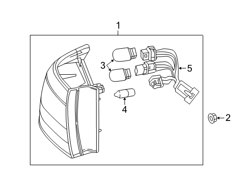 2014 Buick Verano Tail Lamp Assembly, Passenger Side Diagram for 22908910