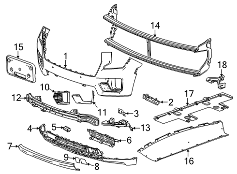 2021 GMC Yukon XL Support Panel Diagram for 84860715