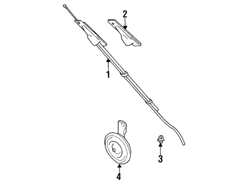 1998 Chevy Tracker Horn Diagram for 30019765
