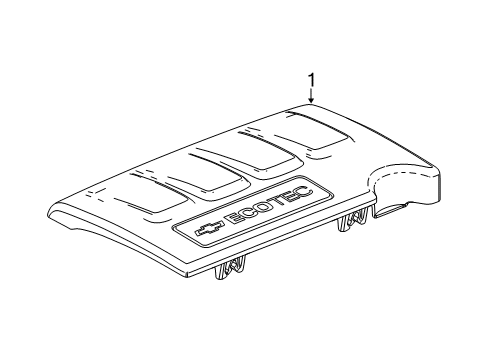 2019 Chevy Trax Engine Appearance Cover Diagram