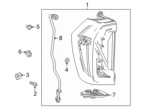 2025 GMC Yukon XL Tail Lamps Diagram