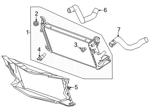 2025 Chevy Corvette Radiator & Components Diagram 7 - Thumbnail