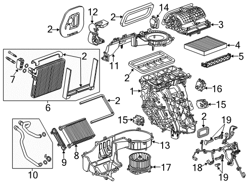 2020 Chevy Impala Case Assembly Diagram for 23222413
