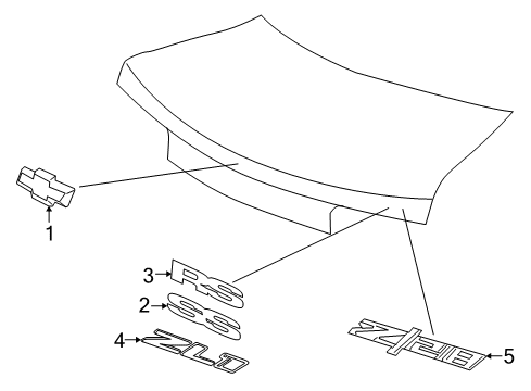 2012 Chevy Camaro Exterior Trim - Trunk Diagram