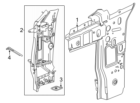 2025 Cadillac OPTIQ Hinge Pillar Diagram