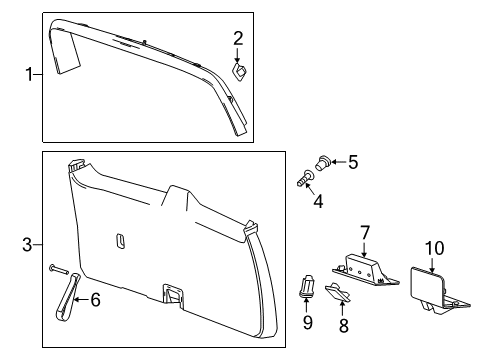2019 Chevy Suburban Interior Trim - Lift Gate Diagram