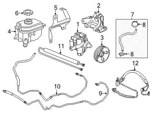 2014 Buick LaCrosse P/S Pump & Hoses Diagram 2 - Thumbnail