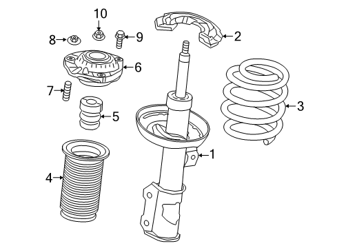 2019 Chevy Volt Struts & Components Diagram