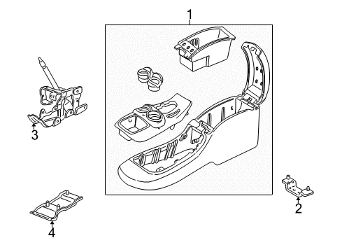 1996 Oldsmobile Bravada Center Console Diagram