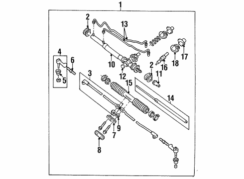 1988 Pontiac Sunbird Steering Gear Diagram for 26046152