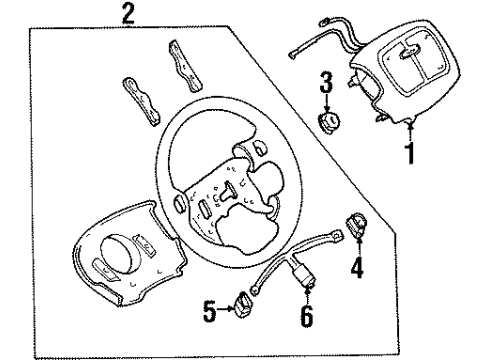 1997 Pontiac Grand Prix Steering Wheel & Trim Diagram