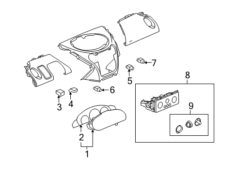 2005 Saturn Ion A/C & Heater Control Units Diagram