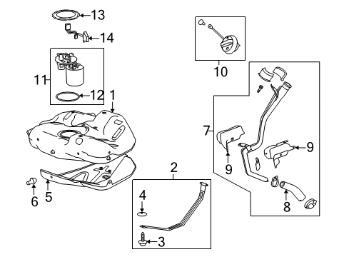 2010 Buick LaCrosse Fuel Pump Diagram for 13578372