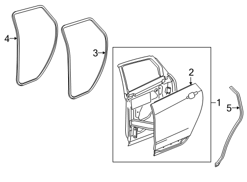 2017 Cadillac XT5 Door & Components Diagram 2 - Thumbnail