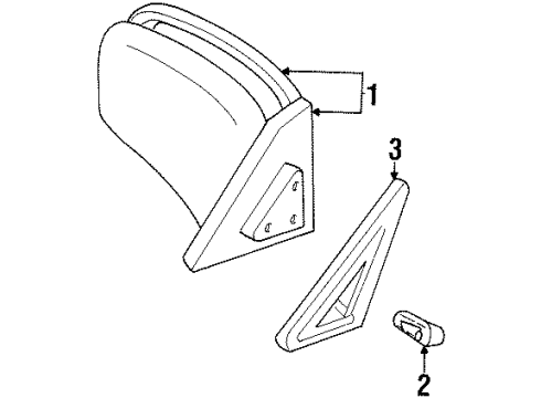 1998 Chevy Prizm Outside Mirrors Diagram