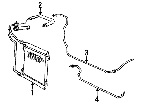 1995 Pontiac Bonneville Transmission Cooler Diagram for 25639928