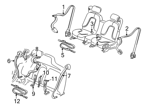 2004 Cadillac Seville Seat Belt Diagram
