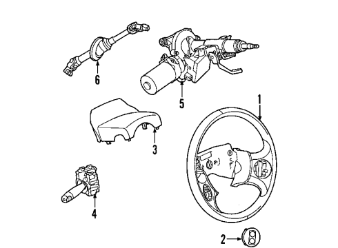 2007 Saturn Ion Steering Column Diagram for 19207619