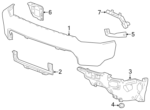 2025 Chevy Silverado 3500 HD Bumper & Components - Front Diagram 2 - Thumbnail