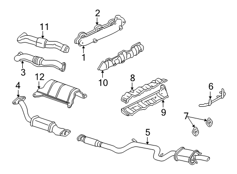 1998 Buick Century Muffler & Pipe Diagram for 10408315