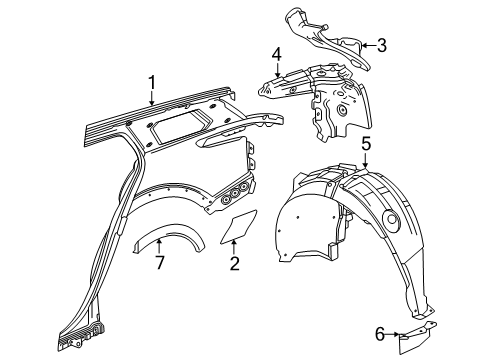 2024 Chevy Blazer EV Quarter Panel & Components Diagram