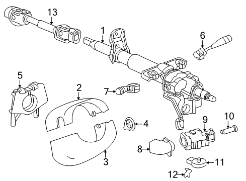 2005 Saturn L300 Turn Signal Switch Diagram for 15251096