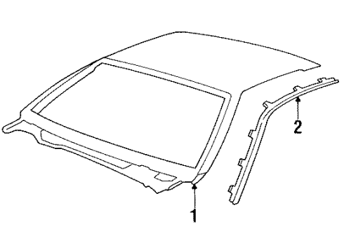 1985 Pontiac Firebird Roof Panel Diagram for 10156384