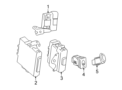 2010 Pontiac Vibe Control Module Diagram for 19185040
