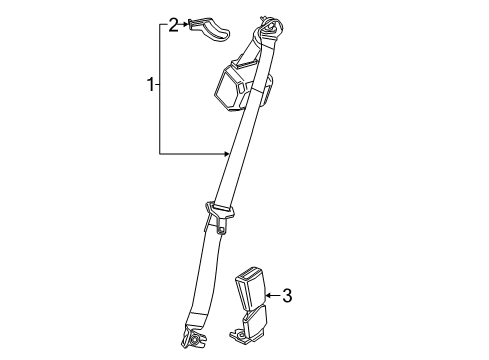 2024 Chevy Camaro Rear Seat Belts Diagram