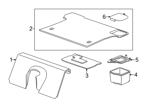 2016 Chevy Corvette Storage Cover, Rear Diagram for 84155675