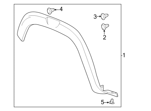 2024 Chevy Colorado Exterior Trim - Fender Diagram