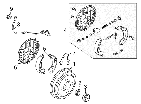 2004 Chevy Aveo Brake Components Diagram 2 - Thumbnail