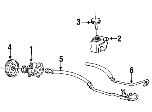 1991 Pontiac Sunbird Power Steering Return Hose Diagram for 26006431