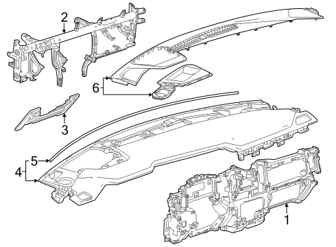 2024 GMC Sierra 3500 HD Instrument Panel Diagram 3 - Thumbnail