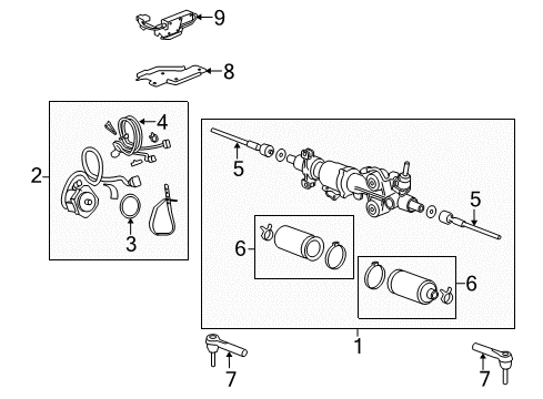 2011 Chevy Silverado 1500 Steering Gear & Linkage Diagram 2 - Thumbnail