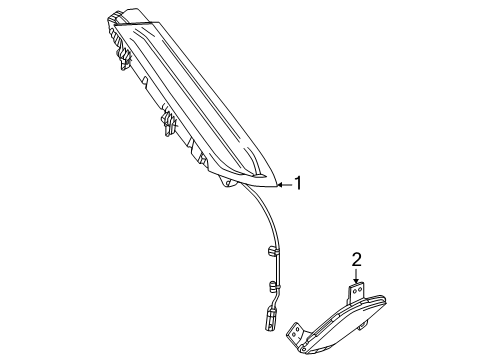 2025 Cadillac OPTIQ Signal Lamps Diagram