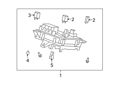 2007 Saturn Outlook Fuse & Relay Box Diagram for 25855326