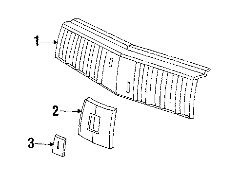 1986 Oldsmobile Calais Grille Diagram for 22527728