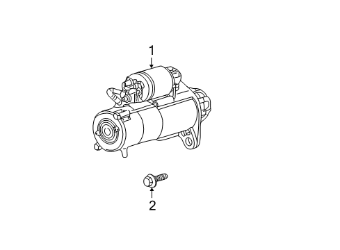 2003 Oldsmobile Alero Starter Diagram for 89017756